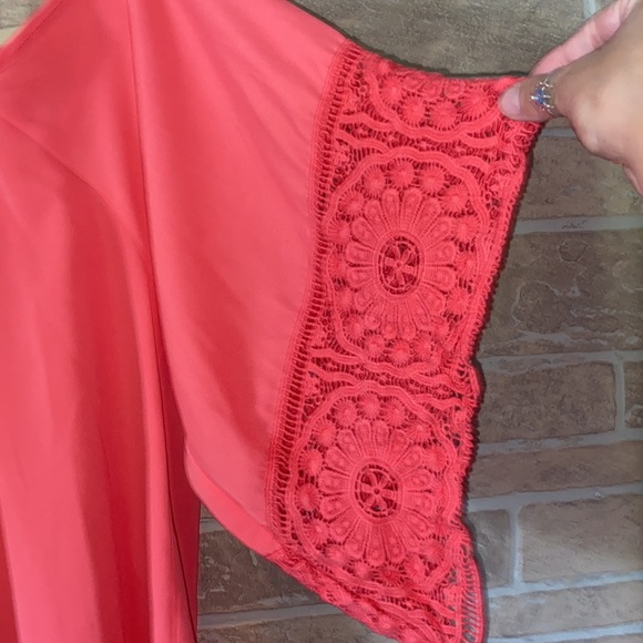 ✅VaVa Cold Shoulder Blouse with front tie - Picture 2 of 7